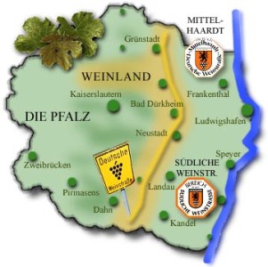 Kaart Pfalz Duitsland 2